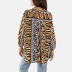 QED London Combined Animal Prints Loose Fit Shirt (Size 16 to 22) - Brown_8530188_1