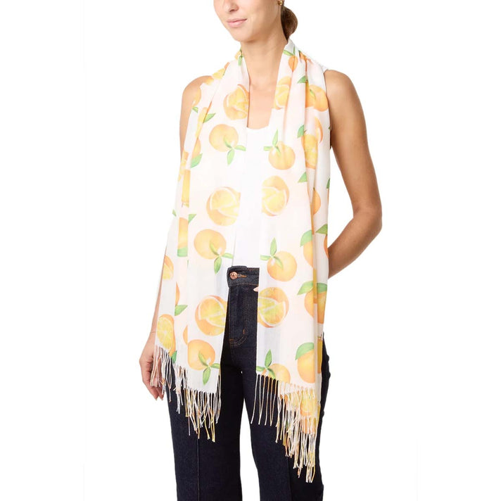 Misumi Orange Print Scarf 8530200 2