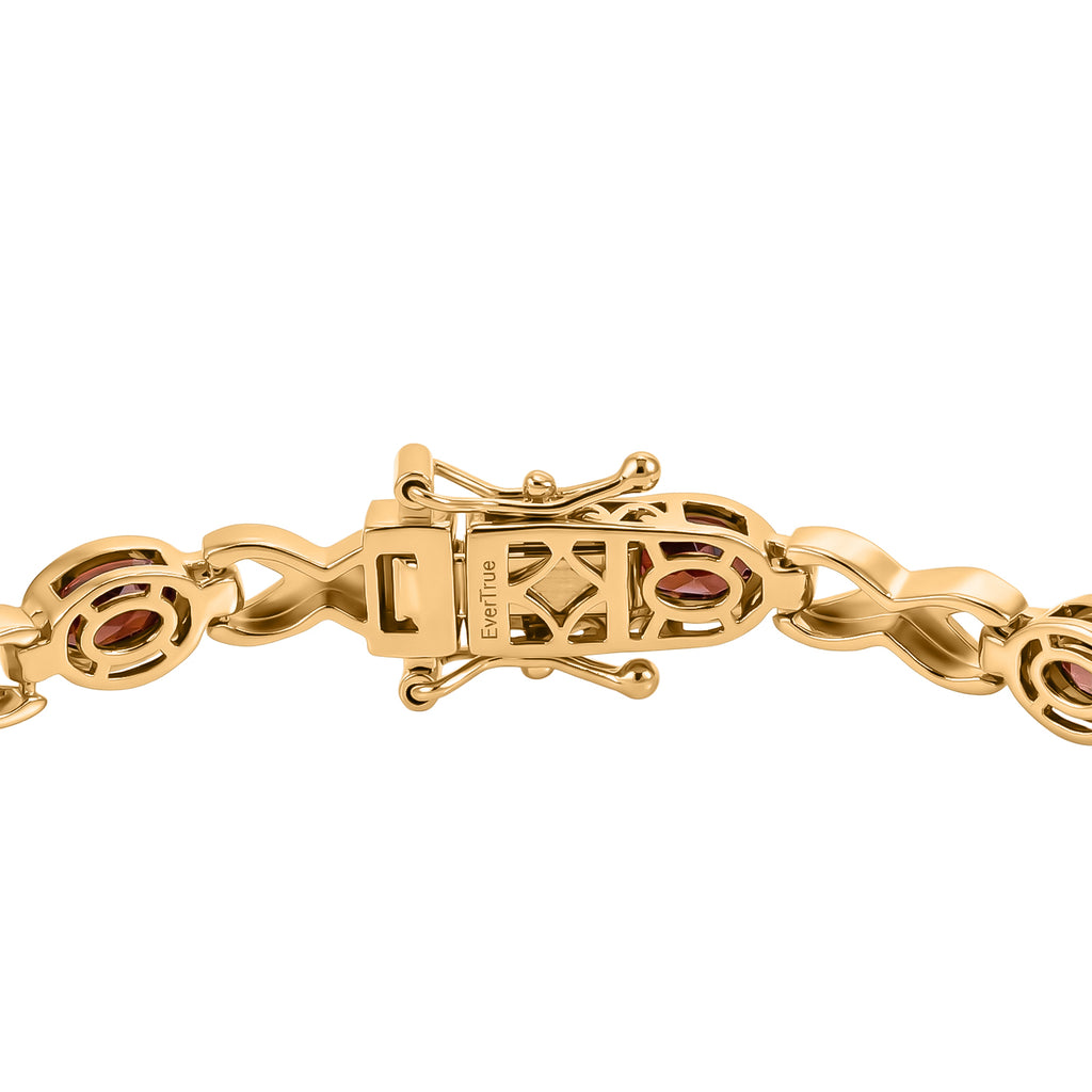 Red Garnet Infinity Link Bracelet (Size - 8) with GB Lock Box in Yellow Gold Tone 6.25 Ct._8530268_3