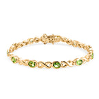 EverTrue Peridot Bracelet (Size - 8) with GB Lock Box in Yellow Gold Tone 5.40 Ct._8530344