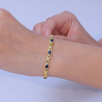 EverTrue Black Spinel Bracelet (Size - 8) with GB Lock Box in Yellow Gold Tone 6.60 Ct._8530345_1