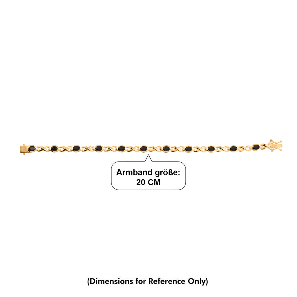 EverTrue Black Spinel Bracelet (Size - 8) with GB Lock Box in Yellow Gold Tone 6.60 Ct._8530345_4
