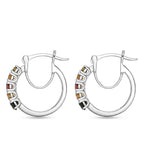 D'Joy - Multi-Tourmaline Earring with Clasp in Platinum Overlay Sterling Silver 1.15 Ct._8531564_3