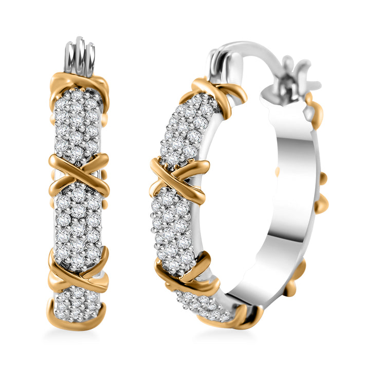 Black Cubic Zirconia Criss Cross Earring with Clasp 5.00 Ct. 8531598 1