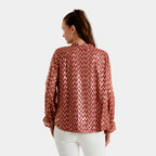La Marey Printed Blouse (Size - XL) - Red_8531672_1