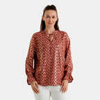 La Marey Printed Blouse (Size - XL) - Red_8531672_4