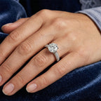 D'Joy GRA Certified Moissanite (VVS-D) Solitaire Ring in Rhodium Overlay Sterling Silver 3.00 Ct._8531779_1