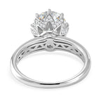 D'Joy GRA Certified Moissanite (VVS-D) Solitaire Ring in Rhodium Overlay Sterling Silver 3.00 Ct._8531780_4
