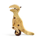 Livmore Handcrafted Wooden Toy Dinosaur Figurines (10.2 x 3.1 x 4.3 cm) - Light Beige & Brown_8531878_2