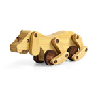 Livmore Handcrafted Wooden Toy Dog Animal Figurines (30 x 8 x 9 cm) - Light Beige_8531879