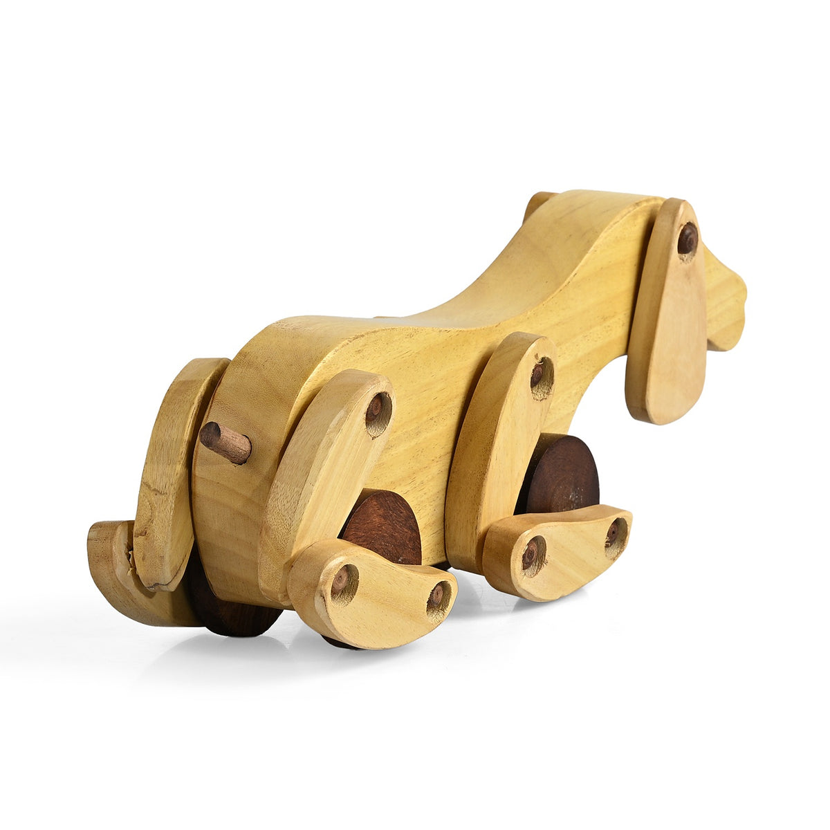 Livmore Handcrafted Wooden Toy Dog Animal Figurines (30 x 8 x 9 cm) - Light Beige V32748383 4