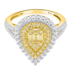 NY Closeout Deal - 14K Yellow Gold Earth Mined Arygle NATURAL Yellow Diamond Ring 1.00 Ct, Gold Wt. 3.50 Gms- Pear_8531972_1