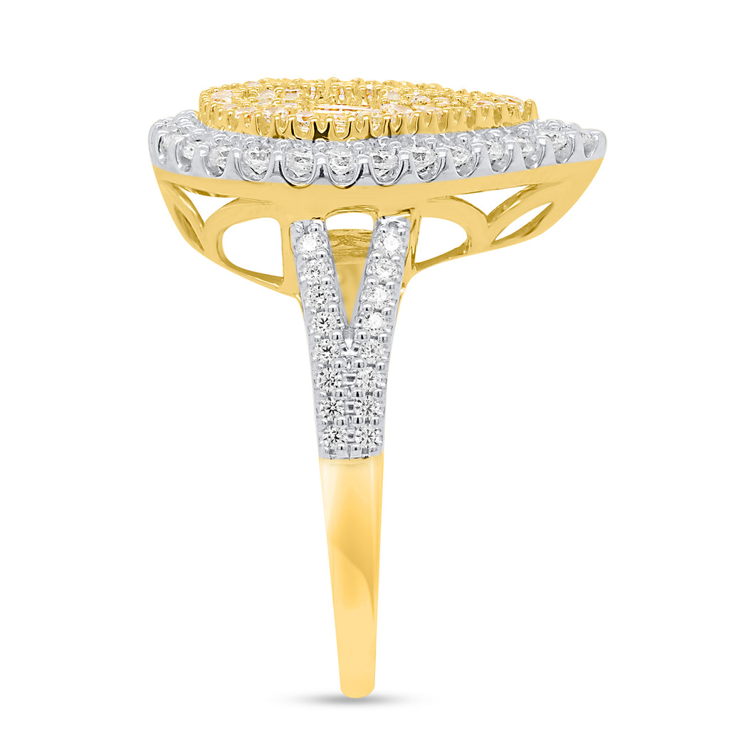 NY Closeout Deal - 14K Yellow Gold Earth Mined Arygle NATURAL Yellow Diamond Ring 1.00 Ct, Gold Wt. 3.50 Gms- Pear_8531972_2