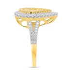 NY Closeout Deal - 14K Yellow Gold Earth Mined Arygle NATURAL Yellow Diamond Ring 1.00 Ct, Gold Wt. 3.50 Gms- Pear_8531972_2