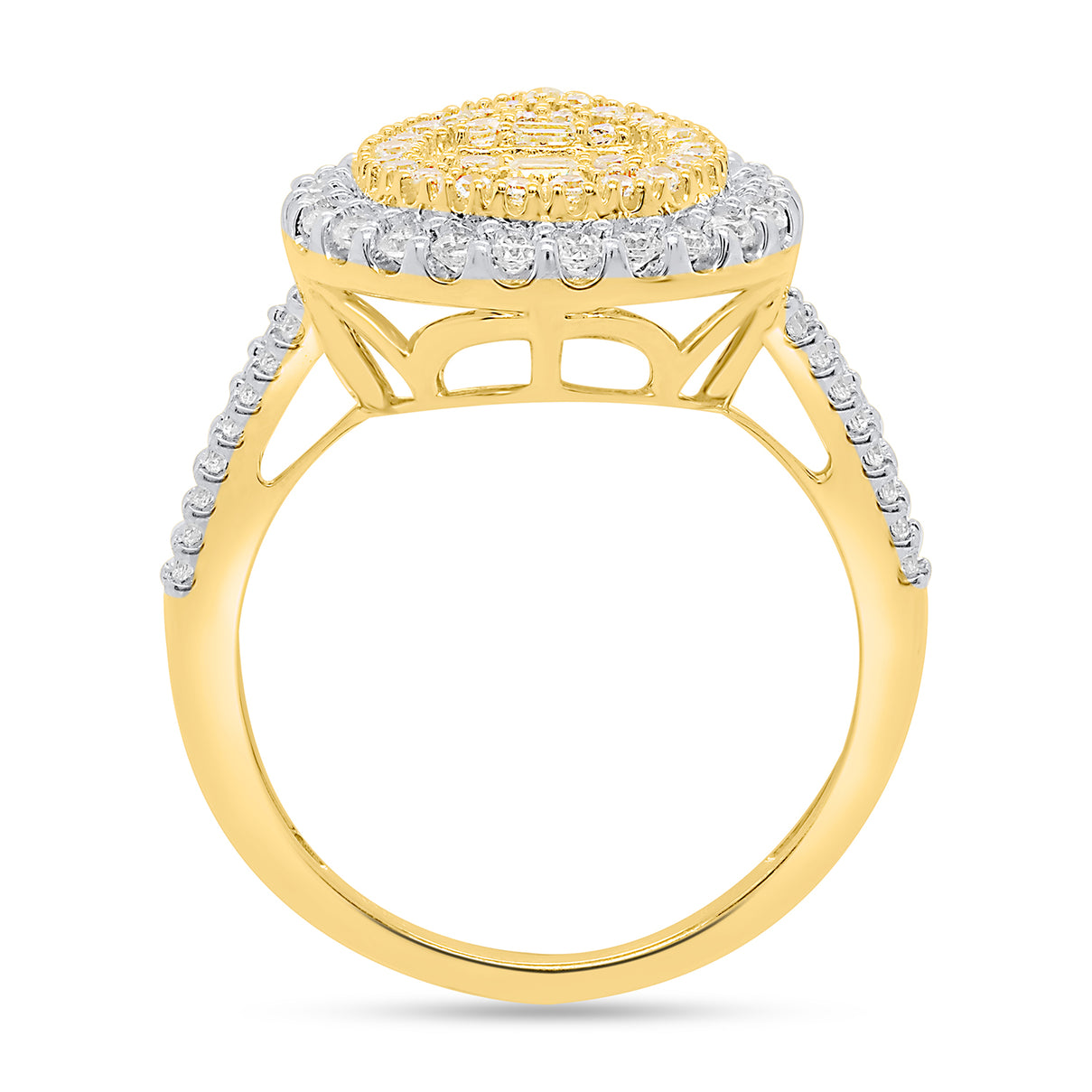 NY Closeout Deal - 14K Yellow Gold Earth Mined Arygle NATURAL Yellow Diamond Ring 1.00 Ct, Gold Wt. 3.50 Gms- Pear 8531972 3