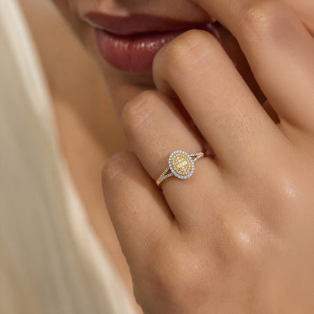 NY Closeout Deal - 14K Yellow Gold Earth Mined Argyle NATURAL Yellow Diamond Ring 1.00 Ct, Gold Wt. 3.50 Gms- Oval V32551814 2