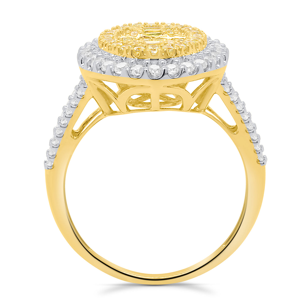 NY Closeout Deal - 14K Yellow Gold Earth Mined Argyle NATURAL Yellow Diamond Ring 1.00 Ct, Gold Wt. 3.50 Gms- Oval V32516329 3
