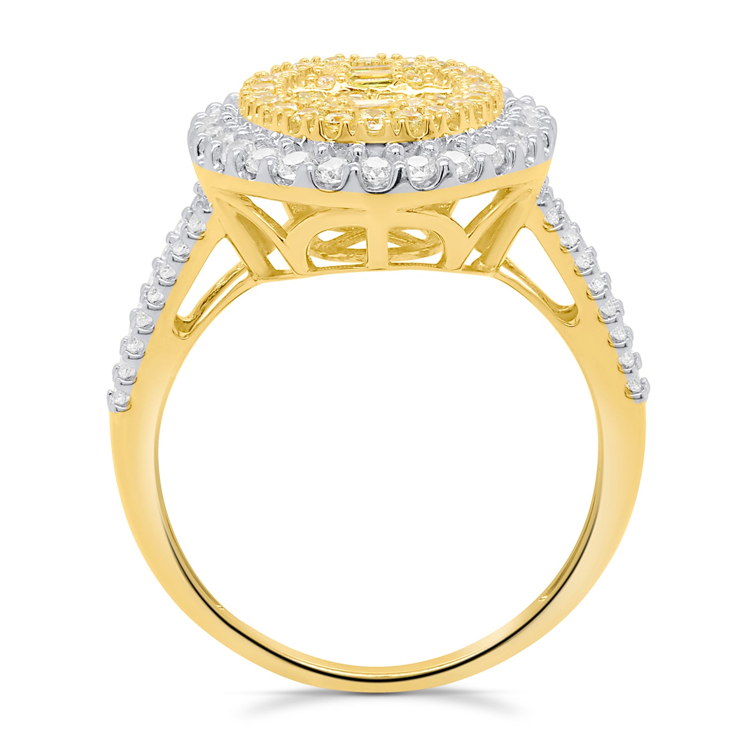 NY Closeout Deal - 14K Yellow Gold Earth Mined Argyle NATURAL Yellow Diamond Ring 1.00 Ct, Gold Wt. 3.50 Gms- Oval V32516329 3