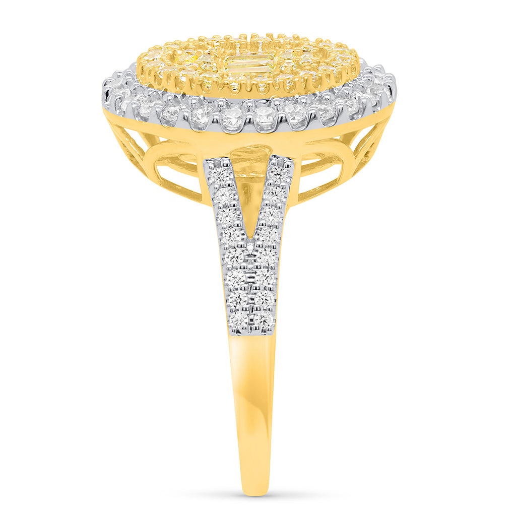 NY Closeout Deal - 14K Yellow Gold Earth Mined Argyle NATURAL Yellow Diamond Ring 1.00 Ct, Gold Wt. 3.50 Gms- Oval_8532076_4