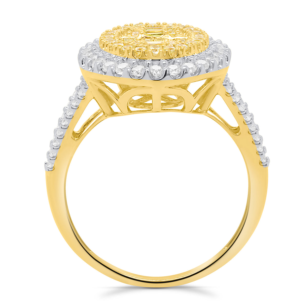NY Closeout Deal - 14K Yellow Gold Earth Mined Argyle NATURAL Yellow Diamond Ring 1.00 Ct, Gold Wt. 3.50 Gms- Oval V32525849 3