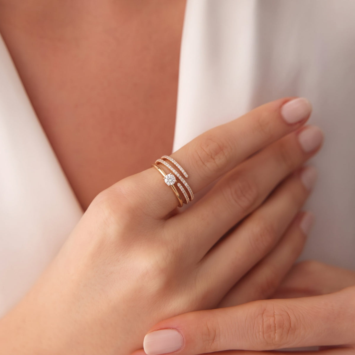 LUXURIANT Lab Grown Diamond Solitaire Ring in 18K Vermeil Yellow Gold Plated Sterling Silver (SI-G-H) 8532212 4