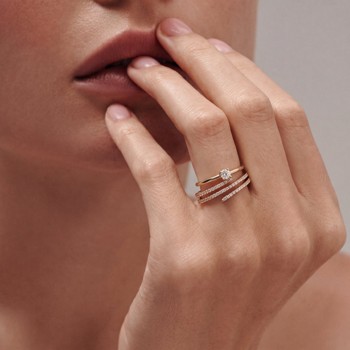 LUXURIANT Lab Grown Diamond Solitaire Ring in 18K Vermeil Yellow Gold Plated Sterling Silver (SI-G-H) 8532213 5