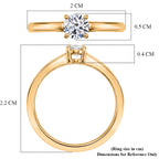 Luxuriant - Lab Grown Diamond (SI/G-H) Solitaire Ring in 18K Vermeil Yellow Gold Plated Sterling Silver 0.26 Ct._8532213_7