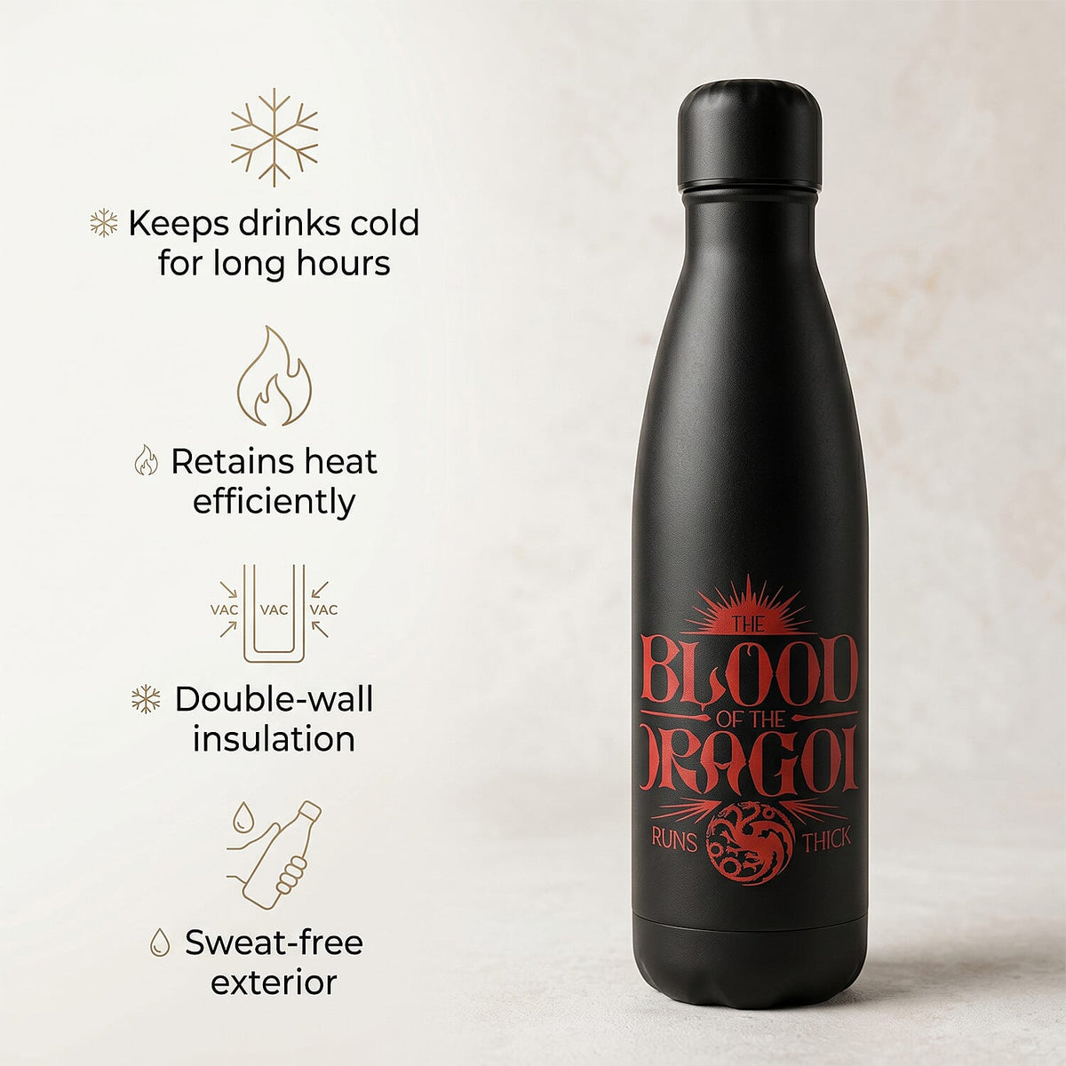 House Of The Dragon - Blood Of The Dragon Metal Water Bottle - Red 8532356 1