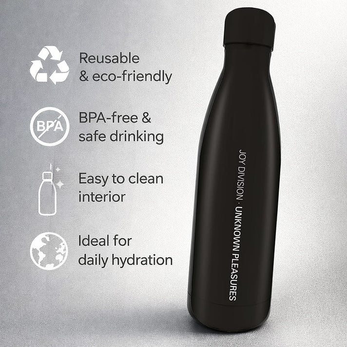 Joy Division Metal Drinks Stainless Steel Bottle - Black 8532358 2