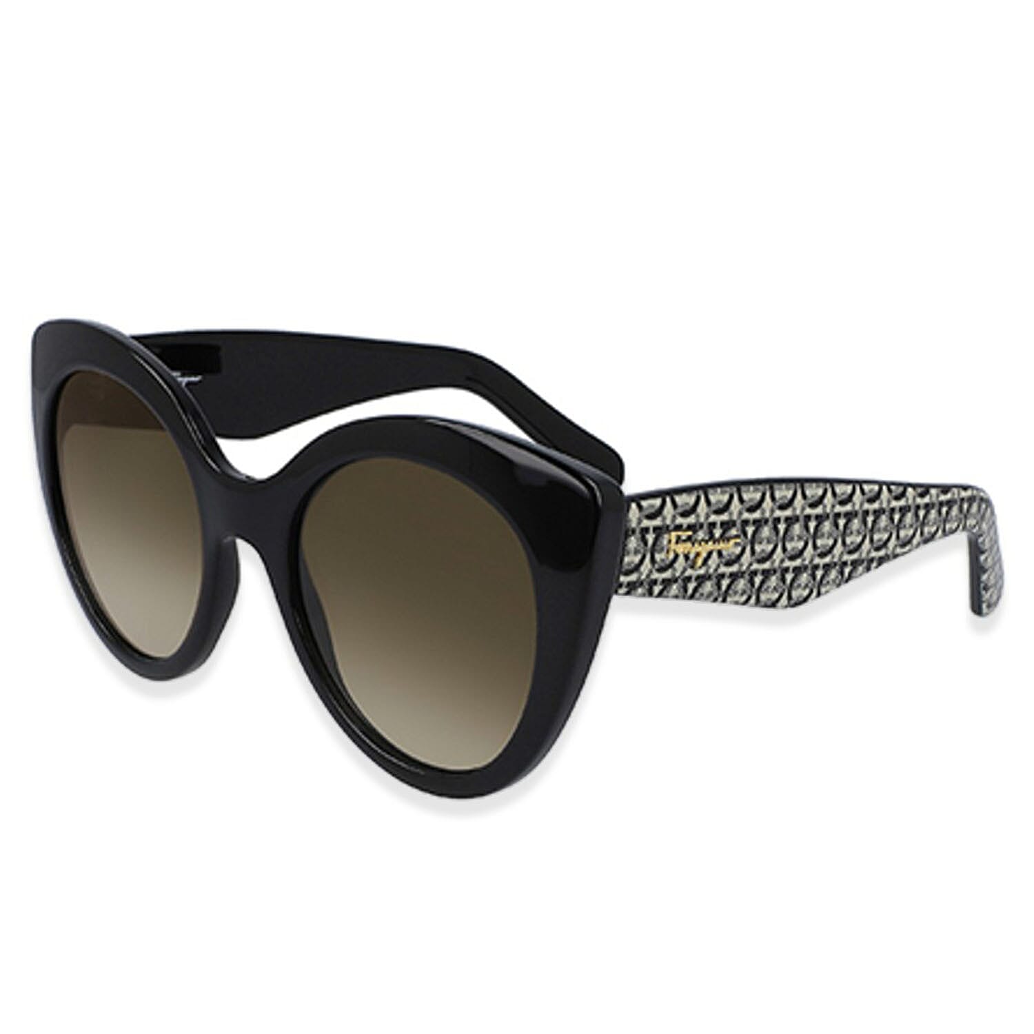 Salvatore Ferragamo Oversized Frames Sunglasses - Shiny Black V32521363 0
