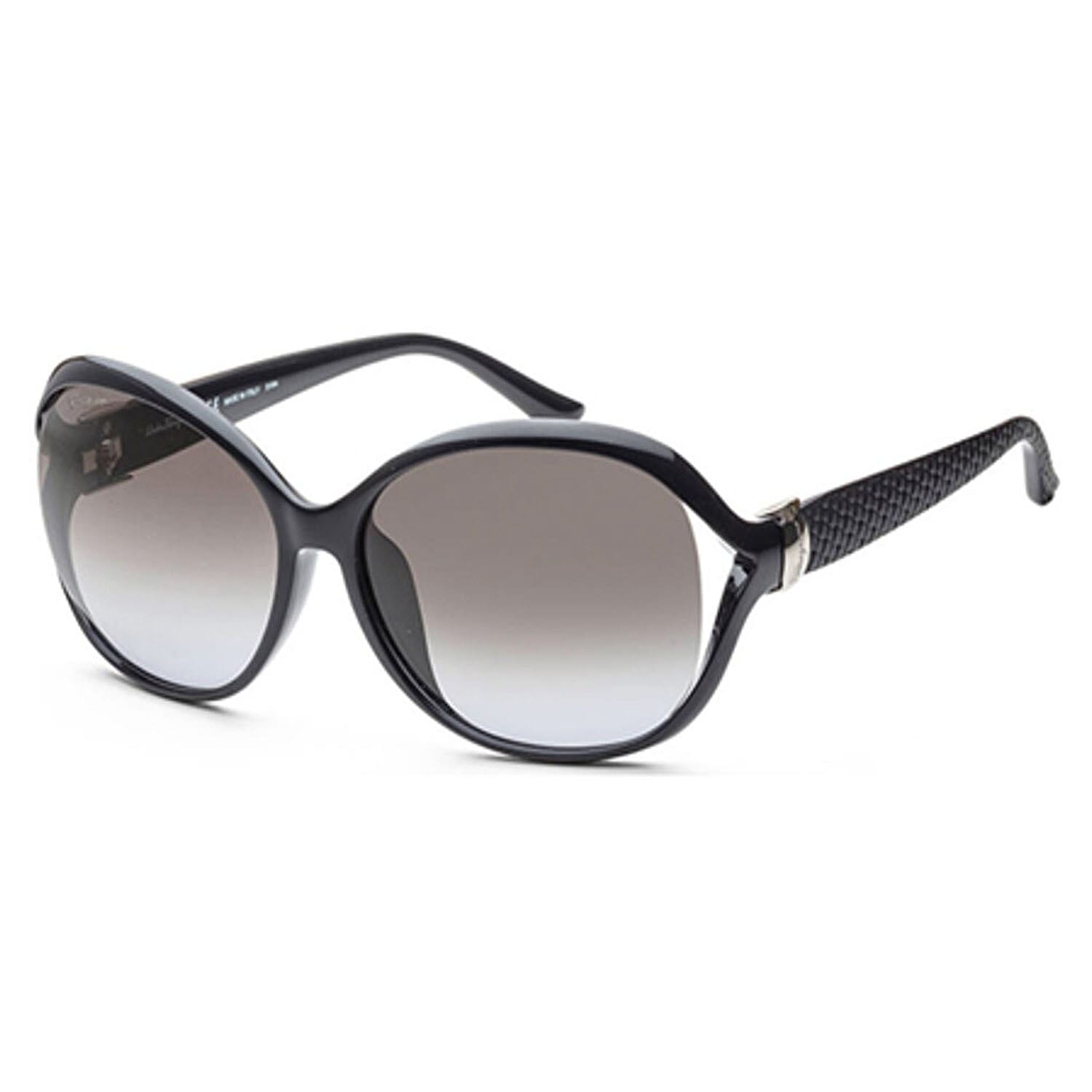 Salvatore Ferragamo Oversized Oval Frames Sunglasses - Black V32525987 0