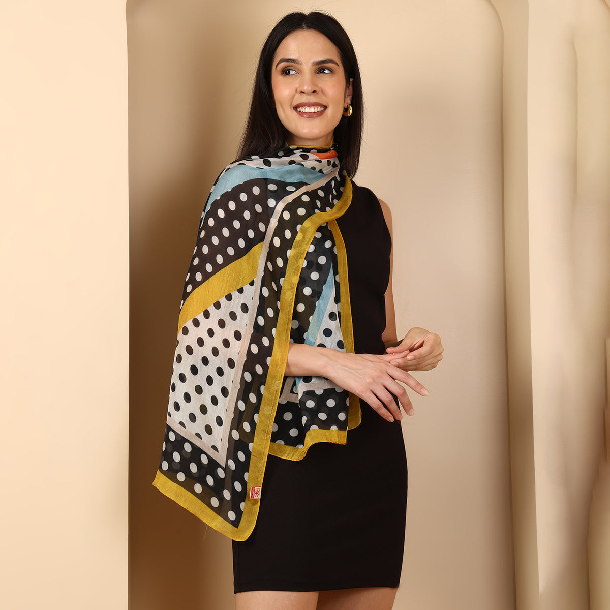 La Marey Signature 100% Mulberry Silk Scarf (Size 50 x 175 cm) Yellow V32577331 3