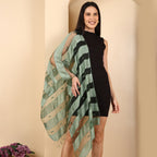 La Marey Silk Modal Scarf - Green_8532722_1