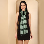 La Marey Silk Modal Scarf - Green_8532722_5