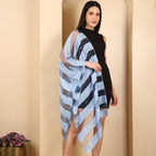 La Marey Silk Modal Scarf - Blue_8532723_1