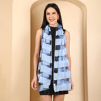 La Marey Silk Modal Scarf - Blue_8532723_2