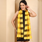La Marey Silk Modal Scarf - Yellow_8532725_2