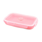 LIVMORE Set of 4 Food-Grade Silicone Collapsible Bowls (350ml-1200ml) - Microwave, Freezer & Dishwasher Safe Stackable Meal Prep Containers - Pink_8534177_4