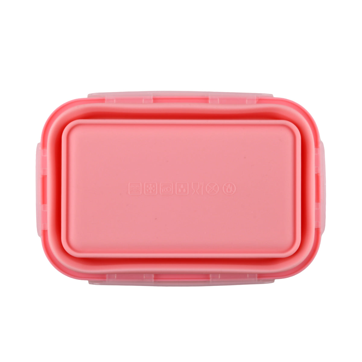 LIVMORE Set of 4 Food-Grade Silicone Collapsible Bowls (350ml-1200ml) - Microwave, Freezer &amp; Dishwasher Safe Stackable Meal Prep Containers - Pink V32647284 6