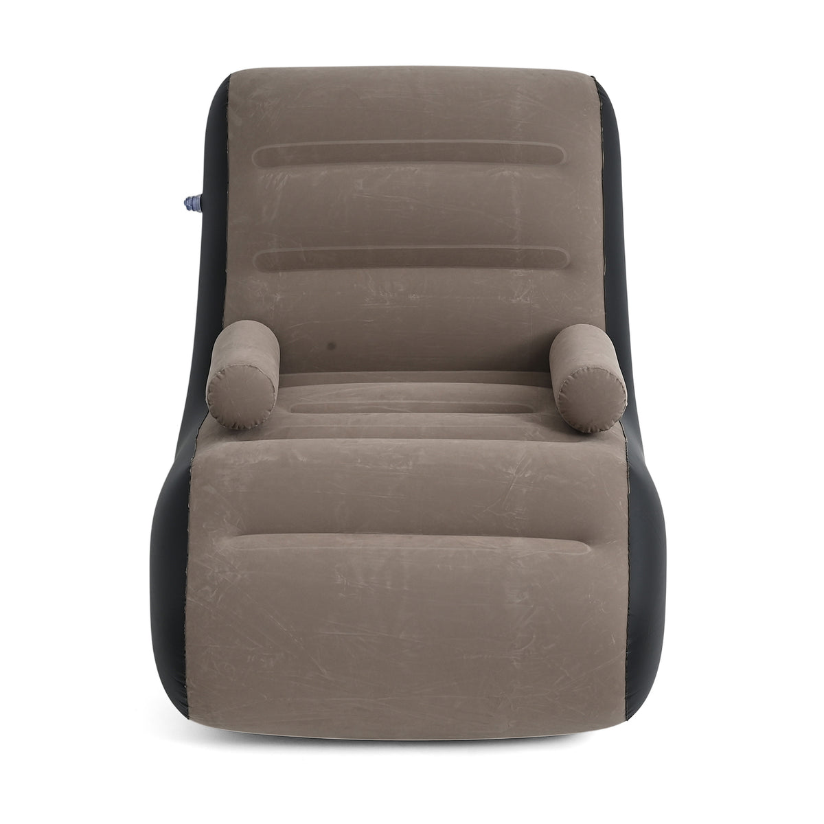 S-Curve Recliner Design Inflatable Ergonomic Lounger Armchair - 110Kg Weight Capacity - Light Brown &amp; Black V32582095 1