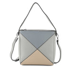 PU Patterned Tote Bag (Size 26x27x8 cm) - Blue_8535740