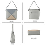 PU Patterned Tote Bag (Size 26x27x8 cm) - Blue_8535740_4