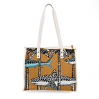 Patterned Tote Bag (Size 37x30x13 cm) - Brown_8535833