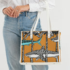 Patterned Tote Bag (Size 37x30x13 cm) - Brown_8535833_2