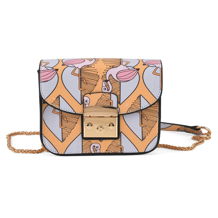 Designer Inspired -  Printed Shoulder Bag with Chain Strap 8535850 1