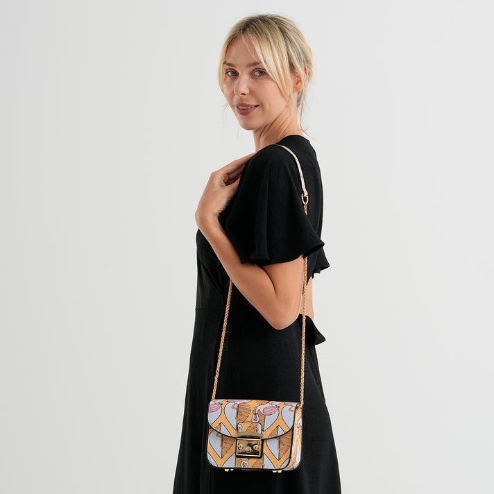 Designer Inspired -  Printed Shoulder Bag with Chain Strap 8535850 2