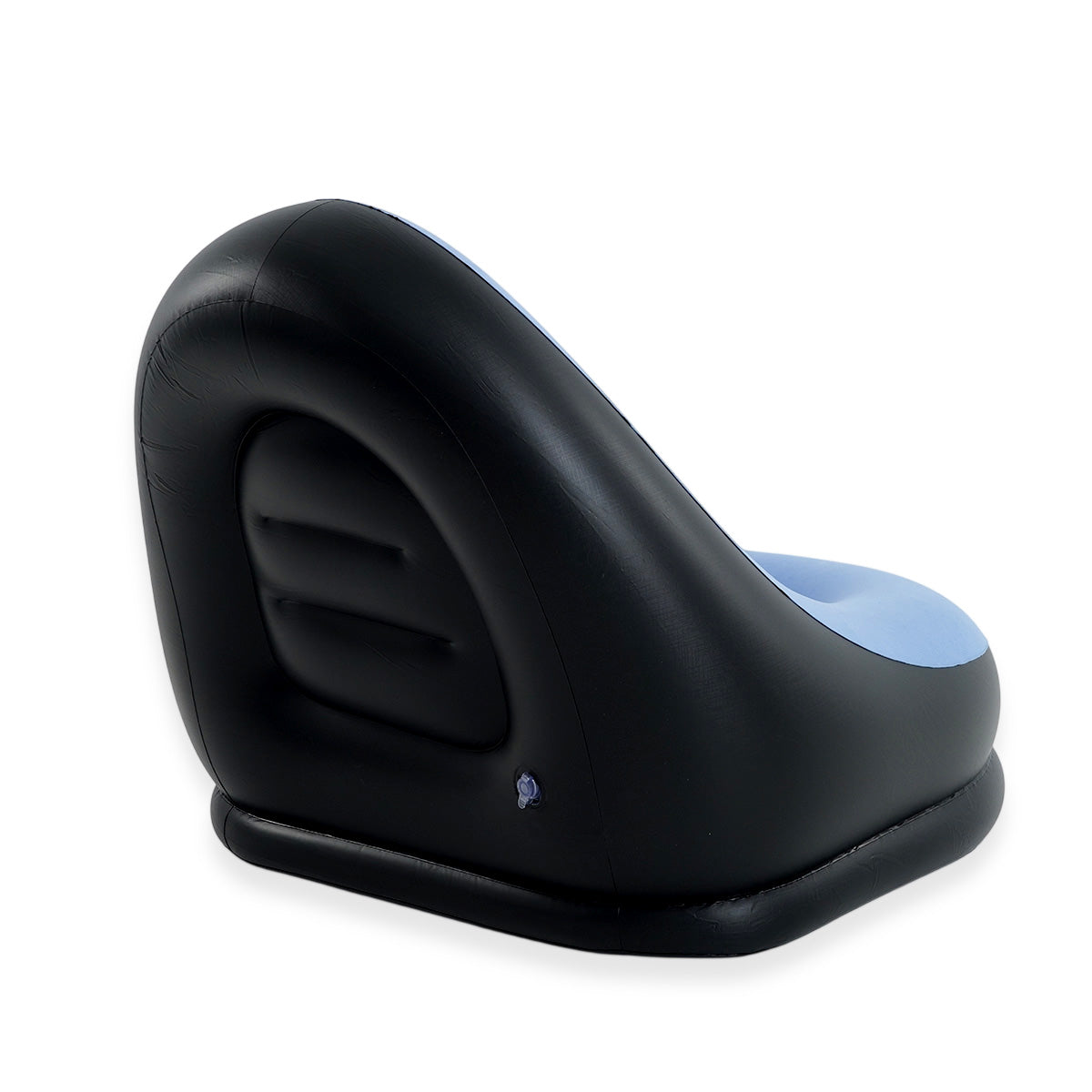 Inflatable Lounge Chair and Footstool Ottoman Set (120kg Capacity) - Light Blue &amp; Black 8535955 6