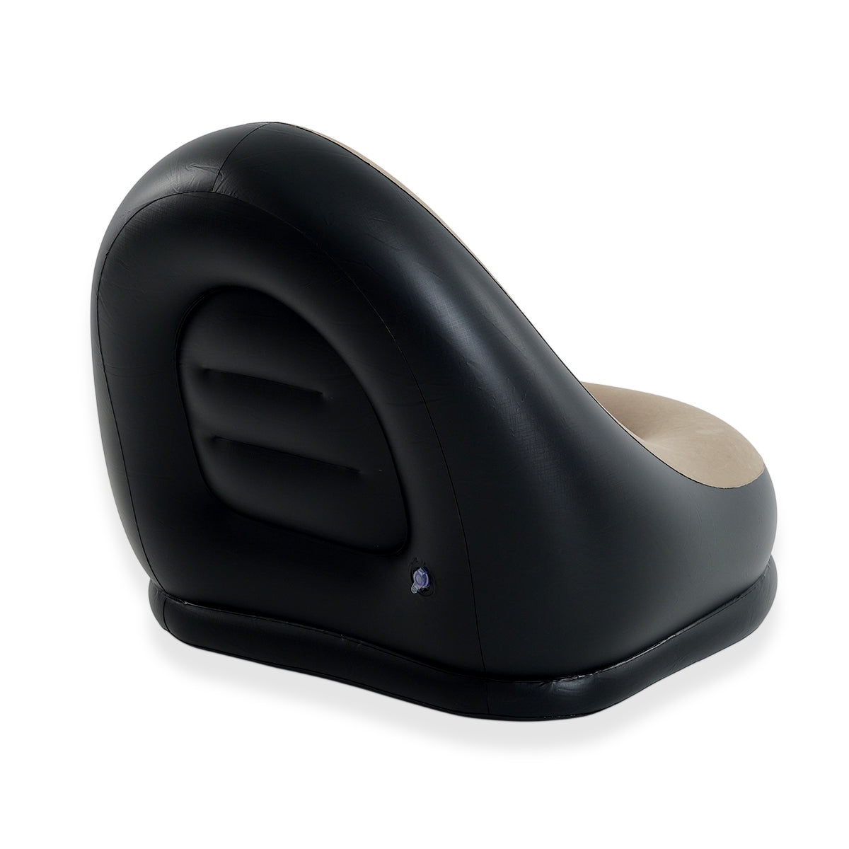 Inflatable Lounge Chair and Footstool Ottoman Set (120kg Capacity) - Beige &amp; Black V32645197 6