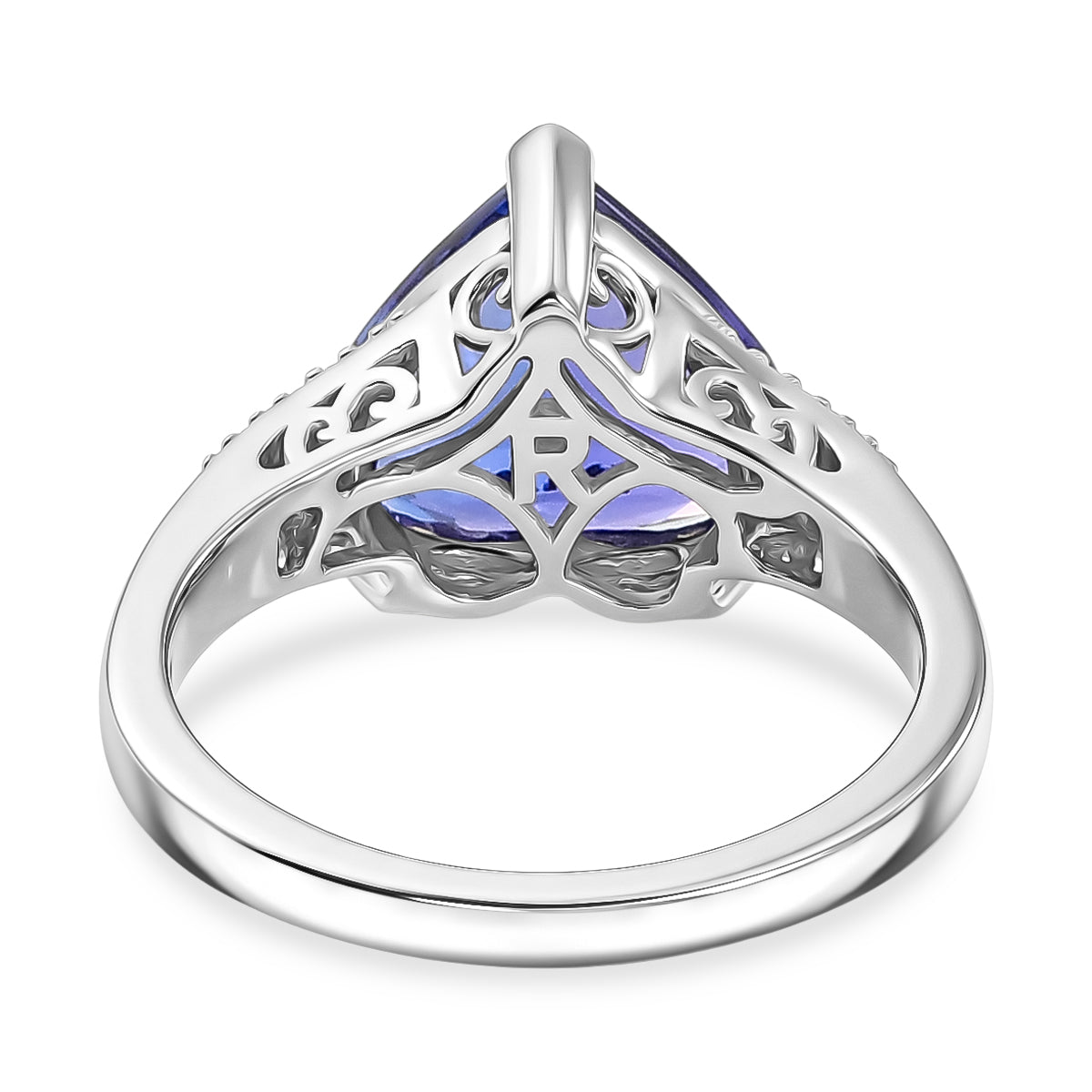 RHAPSODY 5 Ct. AAAA Tanzanite, White Diamond Heart Ring in 950 Platinum (EF, VS2) 8535982 5