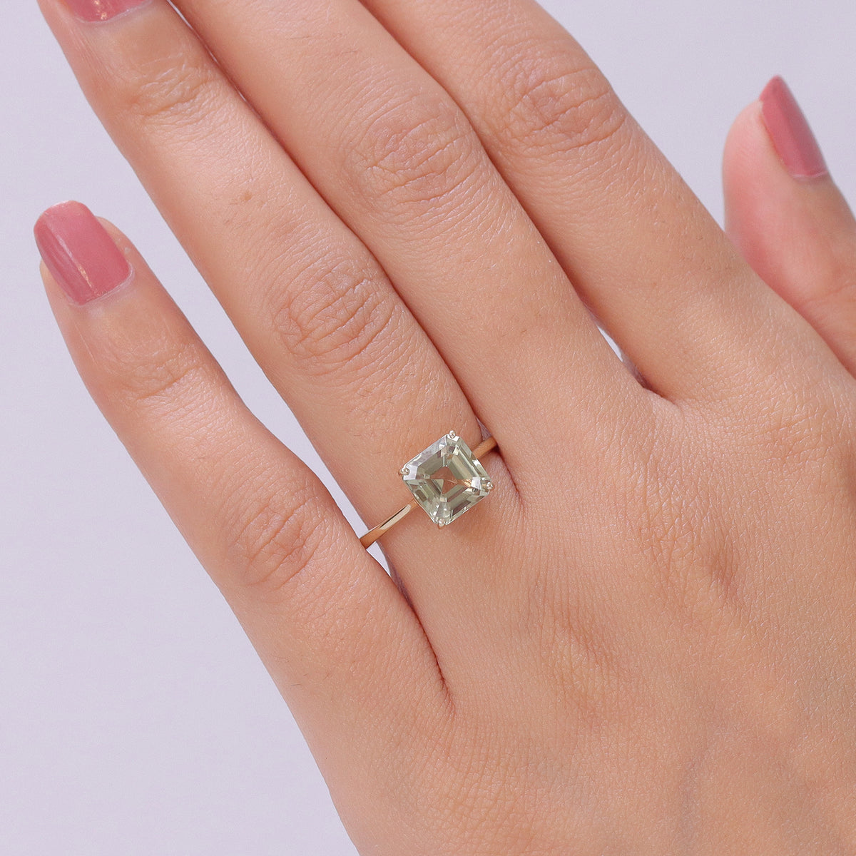 14K Yellow Gold AAA Natural Turkizite (Asscher Cut) Solitaire Ring 3.05 Ct. 8536078 2